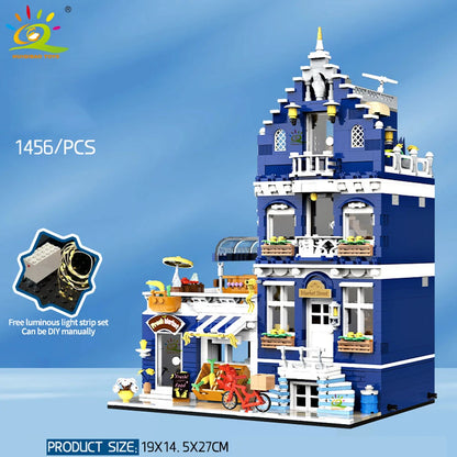 Corner Coffee Shop MOC Building Blocks Set – City Street View