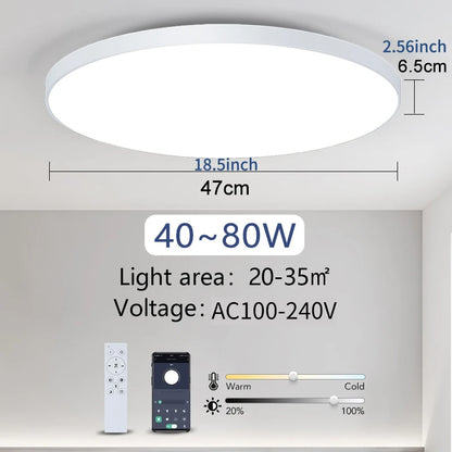 Smart LED Ceiling Light Dimmable | Remote & App Control
