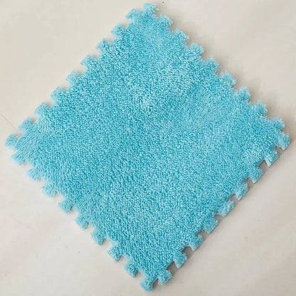 Plush Puzzle Floor Mat – 10pcs Interlocking Foam Tiles 30x30cm