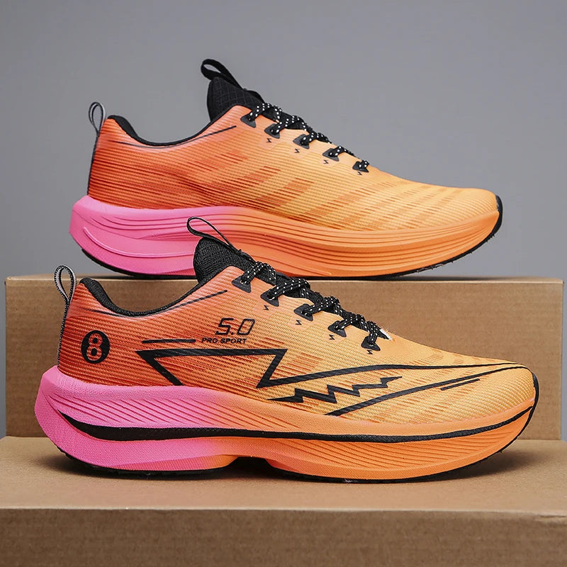 Carbon Plate Running Shoes – Soft Cushion Unisex Sneakers