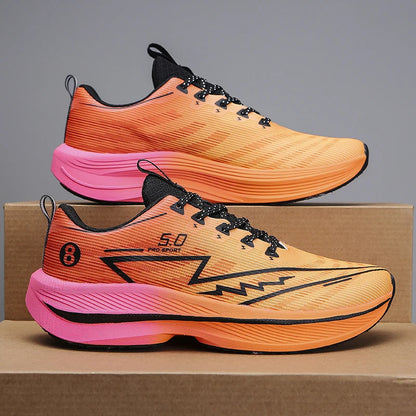 Carbon Plate Running Shoes – Soft Cushion Unisex Sneakers