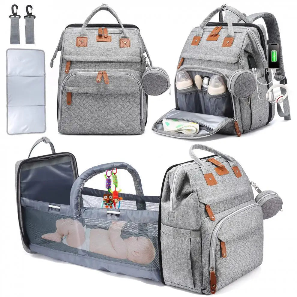 Diaper Bag Backpack – Large Capacity Nappy Changing Bag