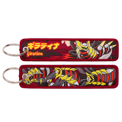 Anime Embroidered Keychain – Jet Tag Key Ring for Bags & Cars