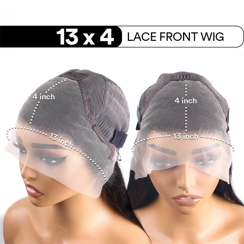 Body Wave Human Hair Lace Front Wig 13x4 HD Lace 4x4 Closure 18-40 Inch