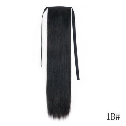 Wrap Around Ponytail Extension Synthetic Straight Hair 22-34 Inch