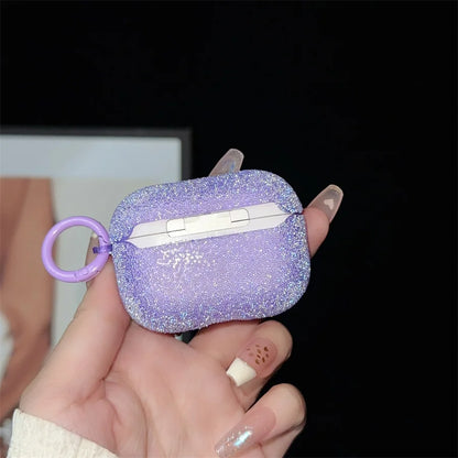 Glitter Rhinestone AirPods Case with Keychain Ring