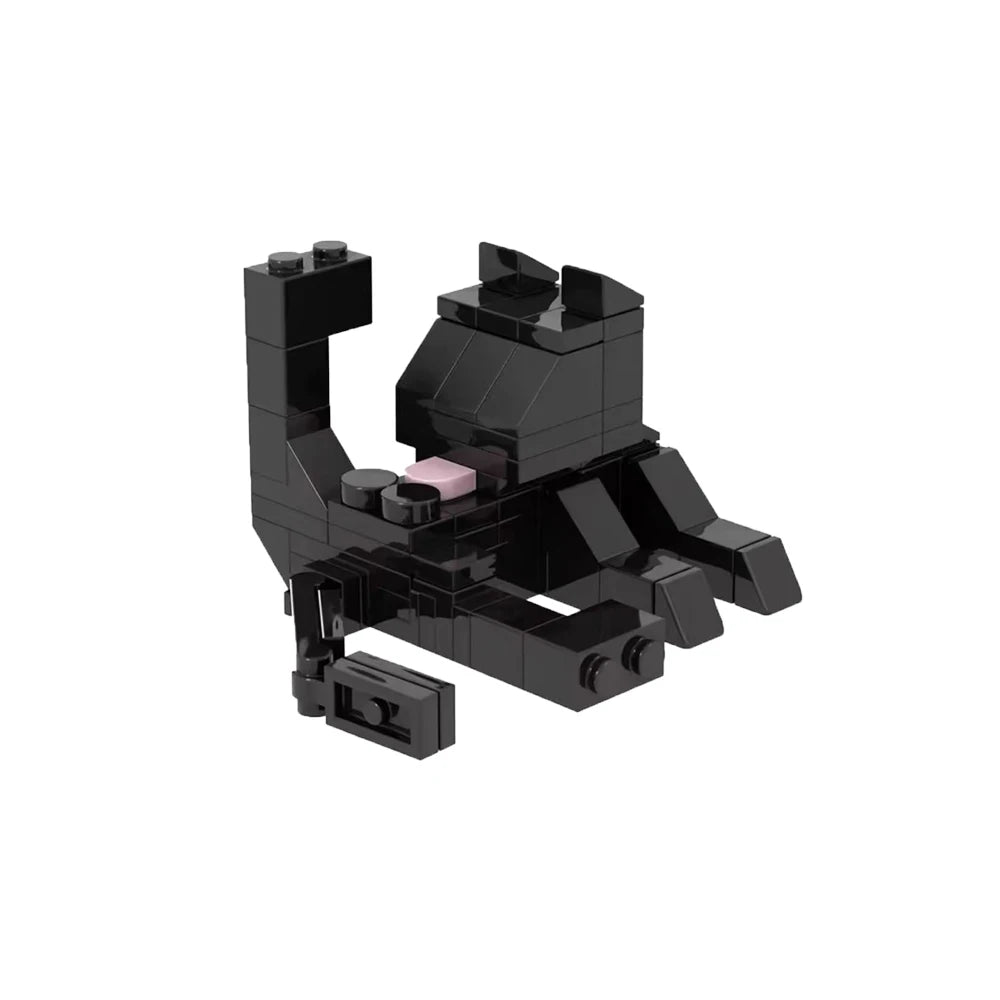 Cat Building Blocks MOC Set – Cute Animal Brick Figure for Kids