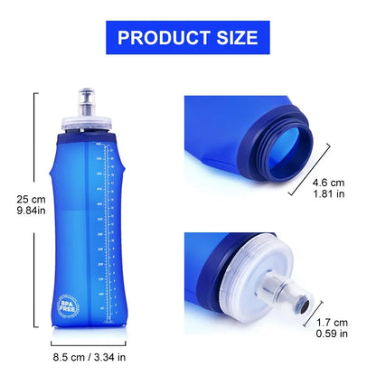 Widesea 600ML BPA Free Folding Soft Water Bottle