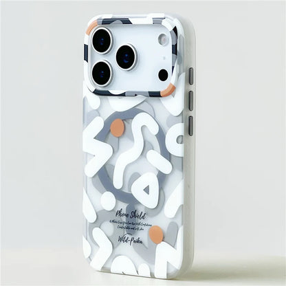 Trendy Graffiti Pattern for Magsafe Wireless Charge iPhone Case