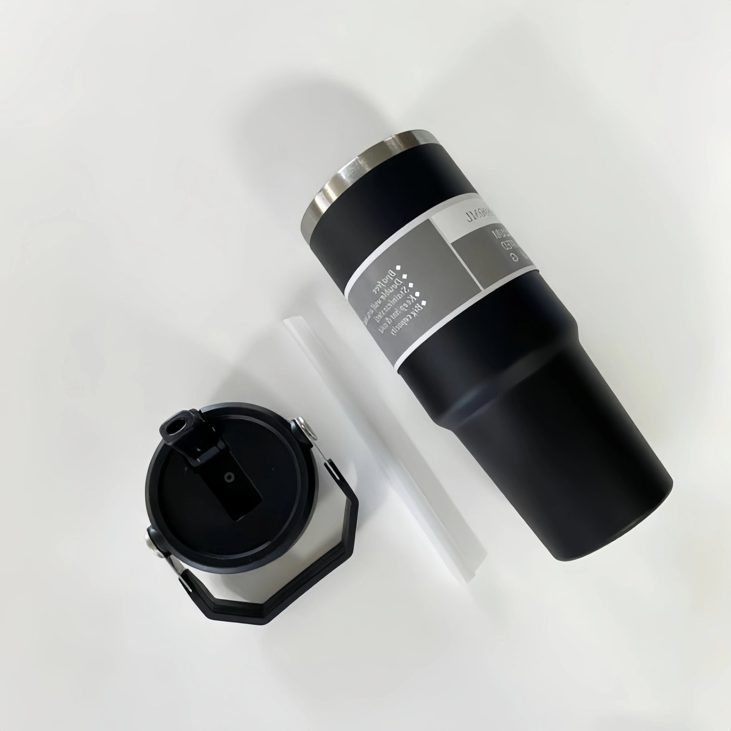 30oz Stainless Steel Travel Tumbler with Straw & 3-Way Lid