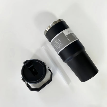 30oz Stainless Steel Travel Tumbler with Straw & 3-Way Lid