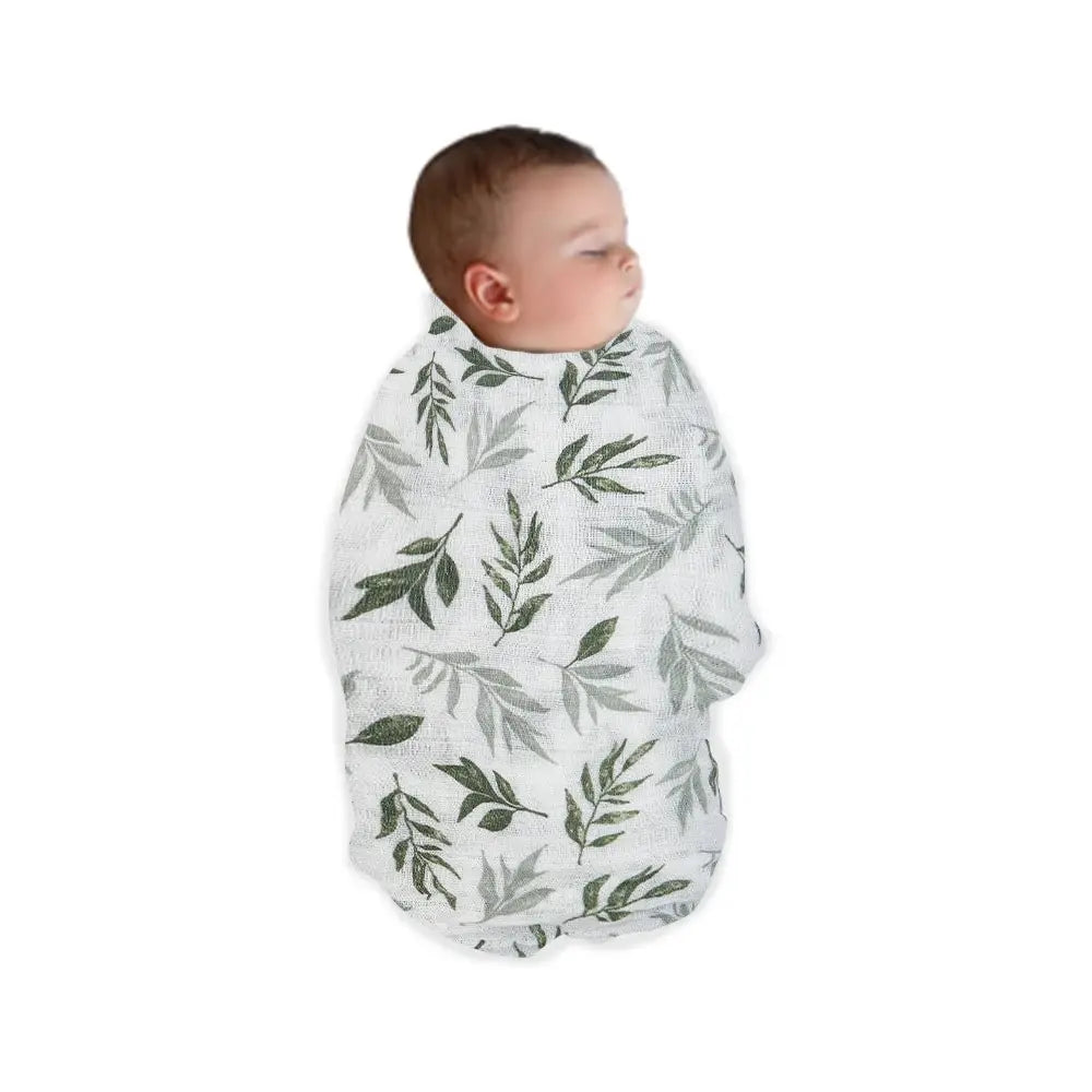 Muslin Swaddle Blanket 100% Cotton 2-Layer Baby Bath Towel Wrap
