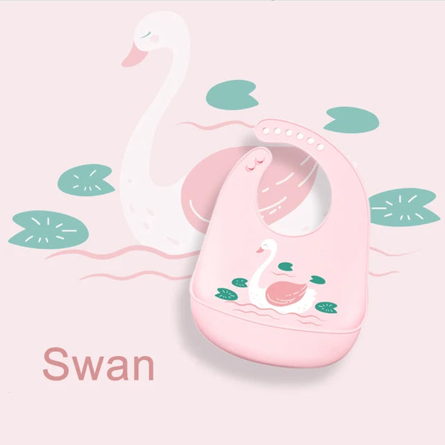 Silicone Baby Bib with Food Catcher – Waterproof & Soft