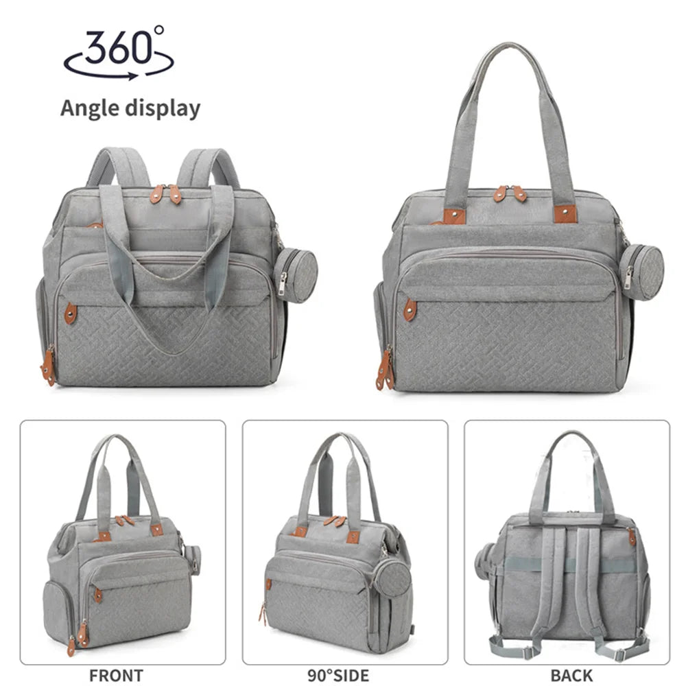 Large Diaper Bag Backpack – Maternity Nappy Bag with Pacifier Pouch