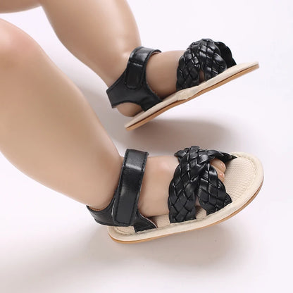 Baby Girl Tassel Sandals – Non-Slip Flat Princess Shoes