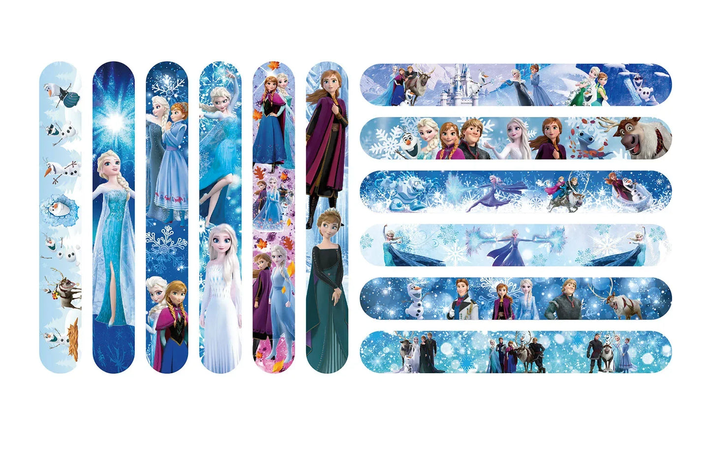 Frozen Slap Bracelets 12-Pack – Kids Party Favors, Snap Bands