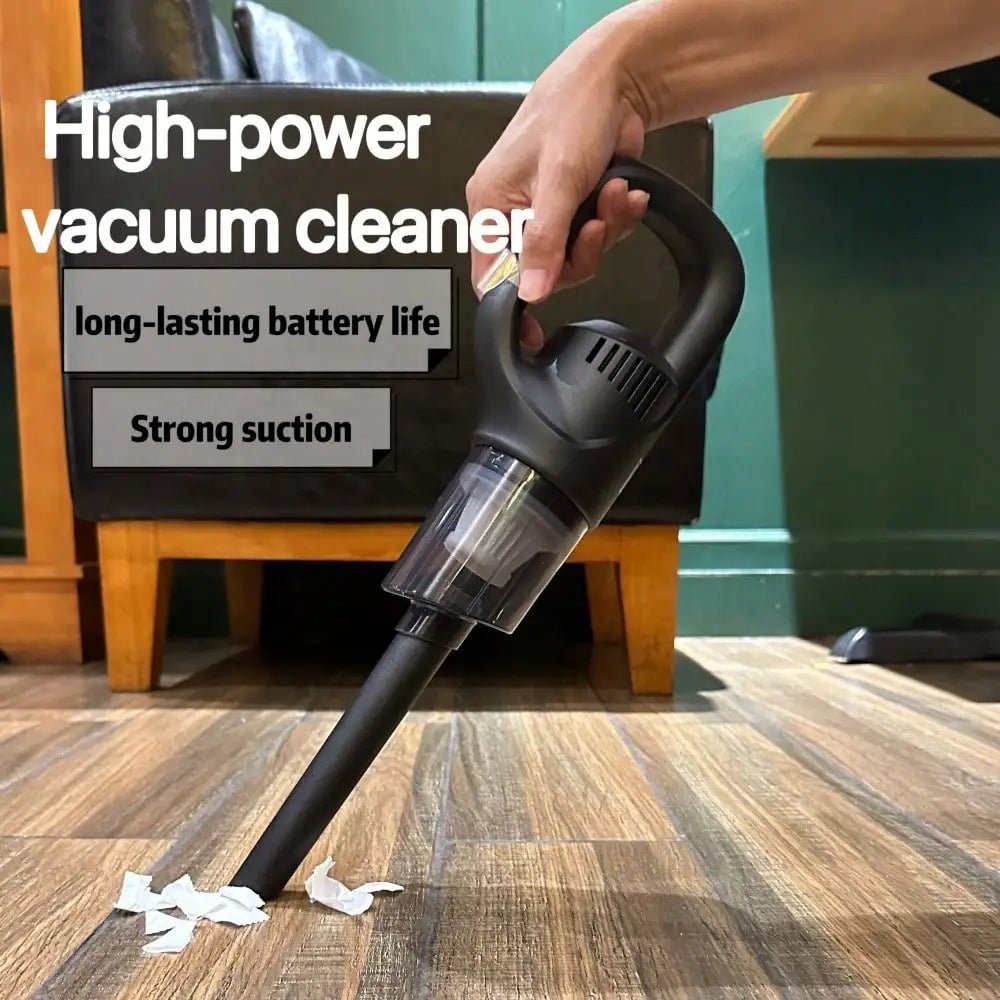 Portable Wireless Handheld Vacuum Cleaner – Car & Home Use with 3 Brush Heads