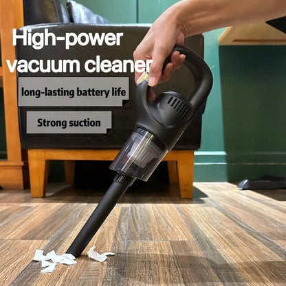 Portable Wireless Handheld Vacuum Cleaner – Car & Home Use with 3 Brush Heads