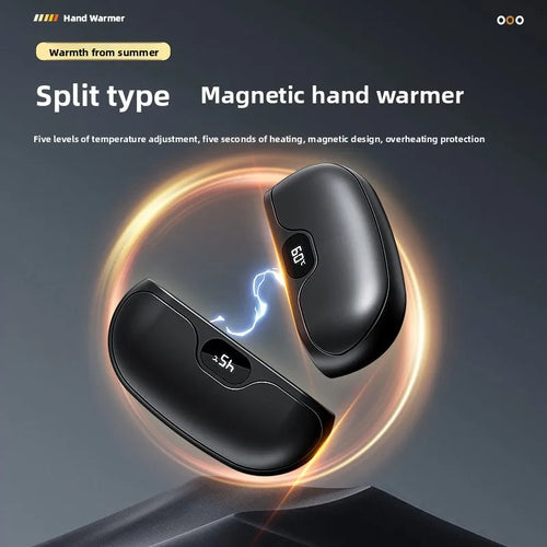 Magnetic Hand Warmer USB Rechargeable 4000mAh with LED Display