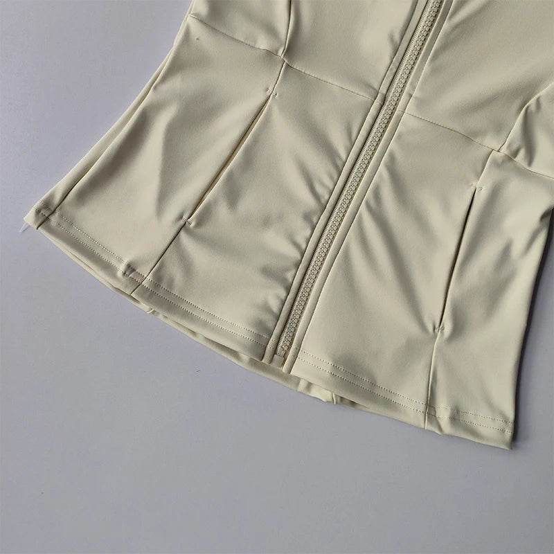 Women's Zip-Up Athletic Jacket – Long Sleeve Workout Coat