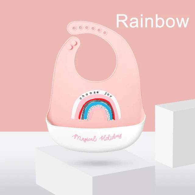 Silicone Baby Bib with Food Catcher – Waterproof & Soft