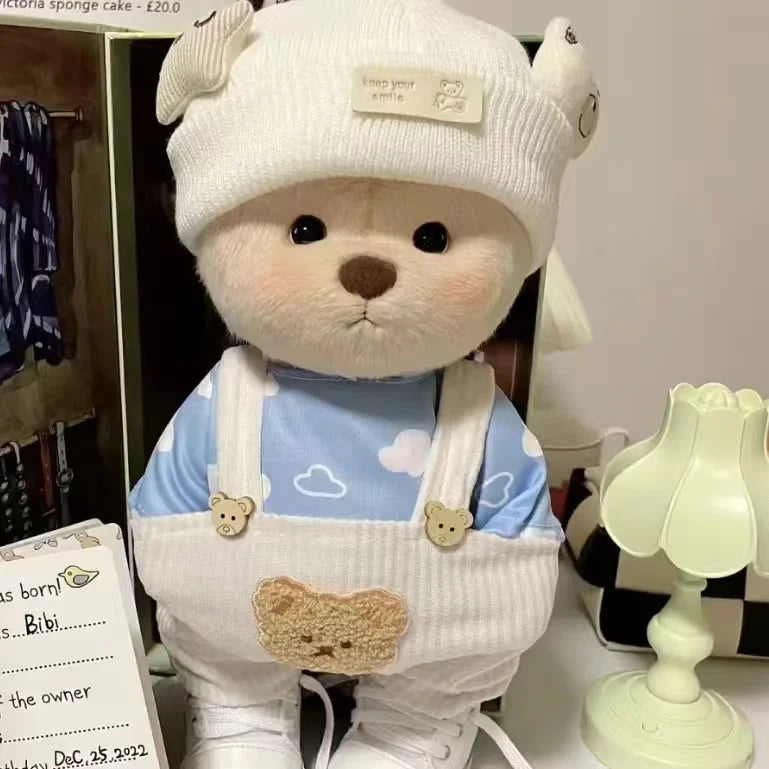 Dress-Up Teddy Bear Plush Toy with Changeable Outfits – Cute Stuffed Animal Doll