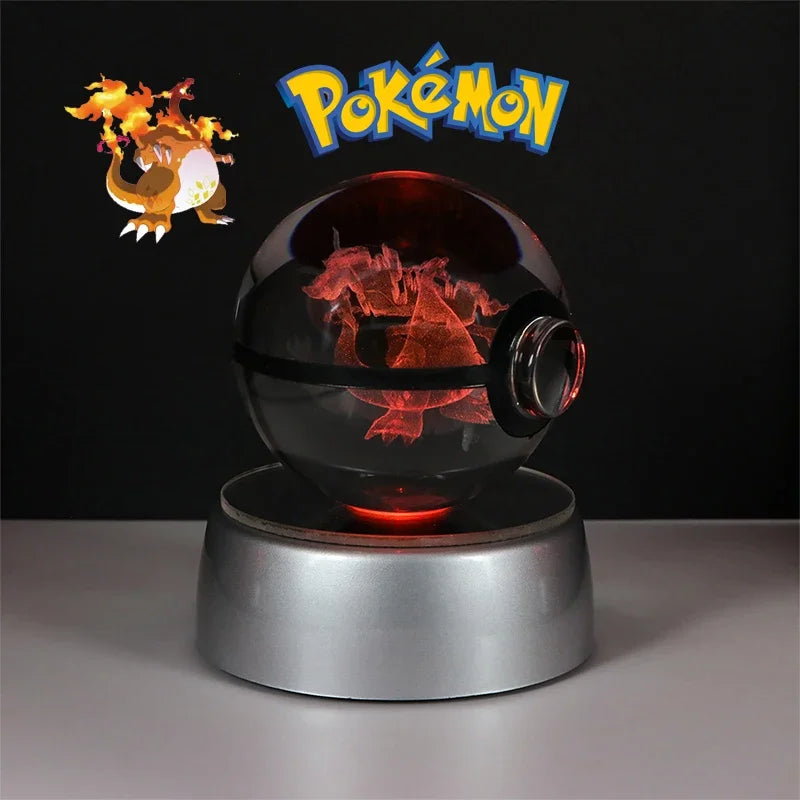 Pokémon 3D Crystal Ball Figure with LED Light Base