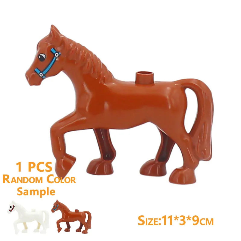 Animal Building Block Figures – Duplo-Compatible Wildlife & Farm Animals