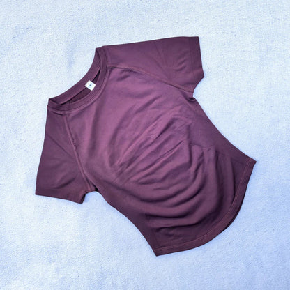 Women's Yoga Crop Top – Seamless Activewear Shirt