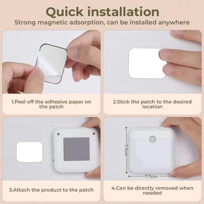 Motion Sensor Night Light USB Rechargeable Square LED Lamp