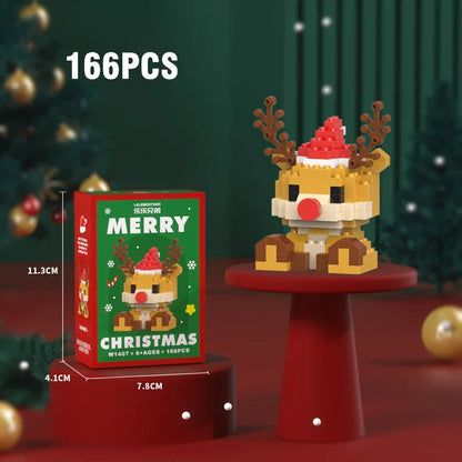 Christmas Micro Building Blocks Set – Santa, Reindeer & More