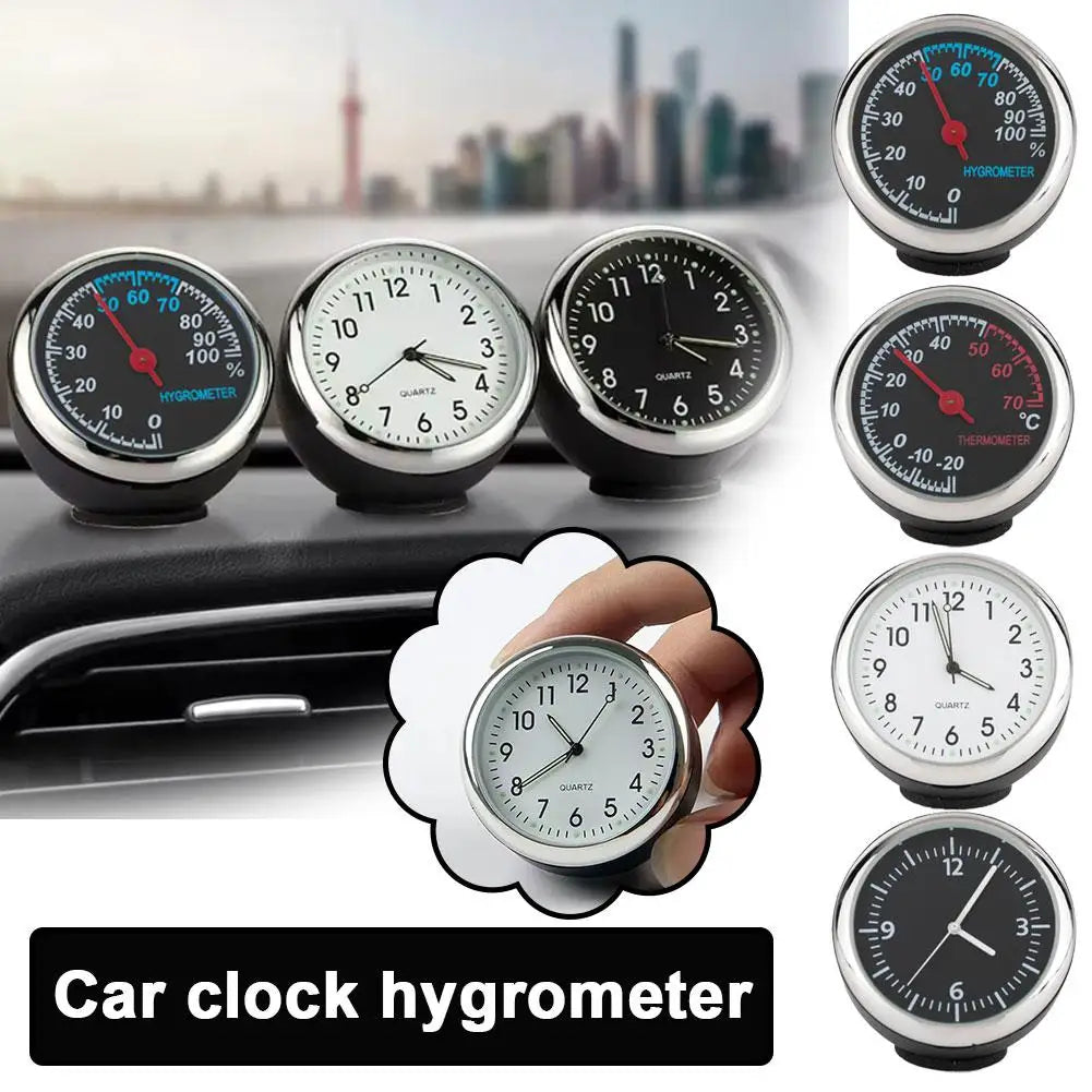 Mini Car Dashboard Gauge – Clock, Thermometer & Hygrometer Ornament