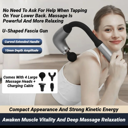Percussion Massage Gun with 4 Heads – Deep Tissue Pain Relief