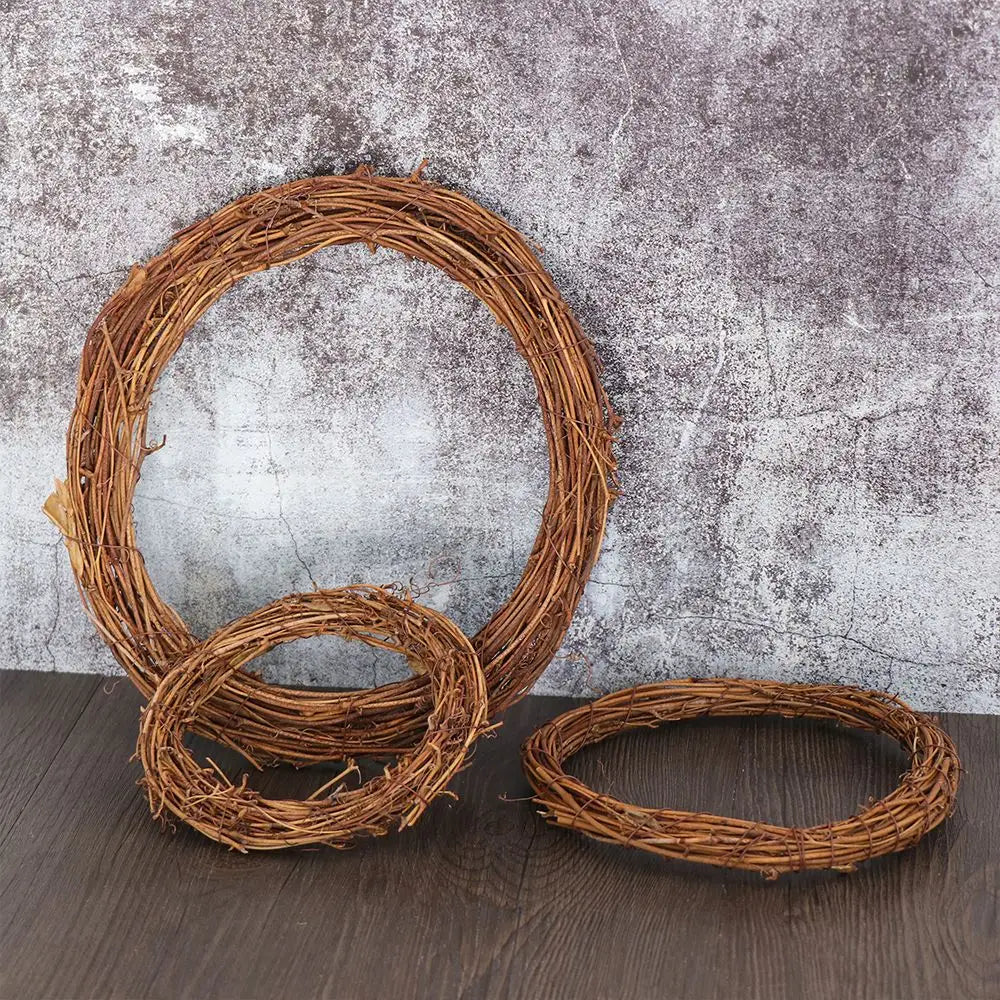 Natural Rattan Wreath Ring – Round & Heart DIY Craft Base