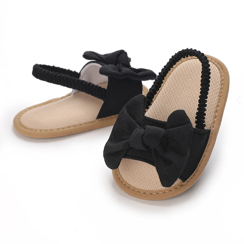 Baby Girl Bow Sandals Non-Slip Soft Sole Summer First Walker Shoes