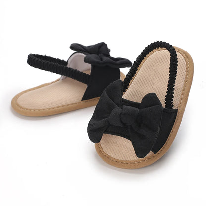 Baby Girl Bow Sandals Non-Slip Soft Sole Summer First Walker Shoes