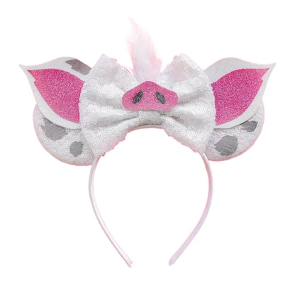 Mouse Ears Headband with Sequins & Bow – Kids & Adults