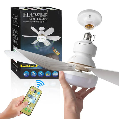 LED 40W Ceiling Fan Light with Remote Control – E27 Dimmable
