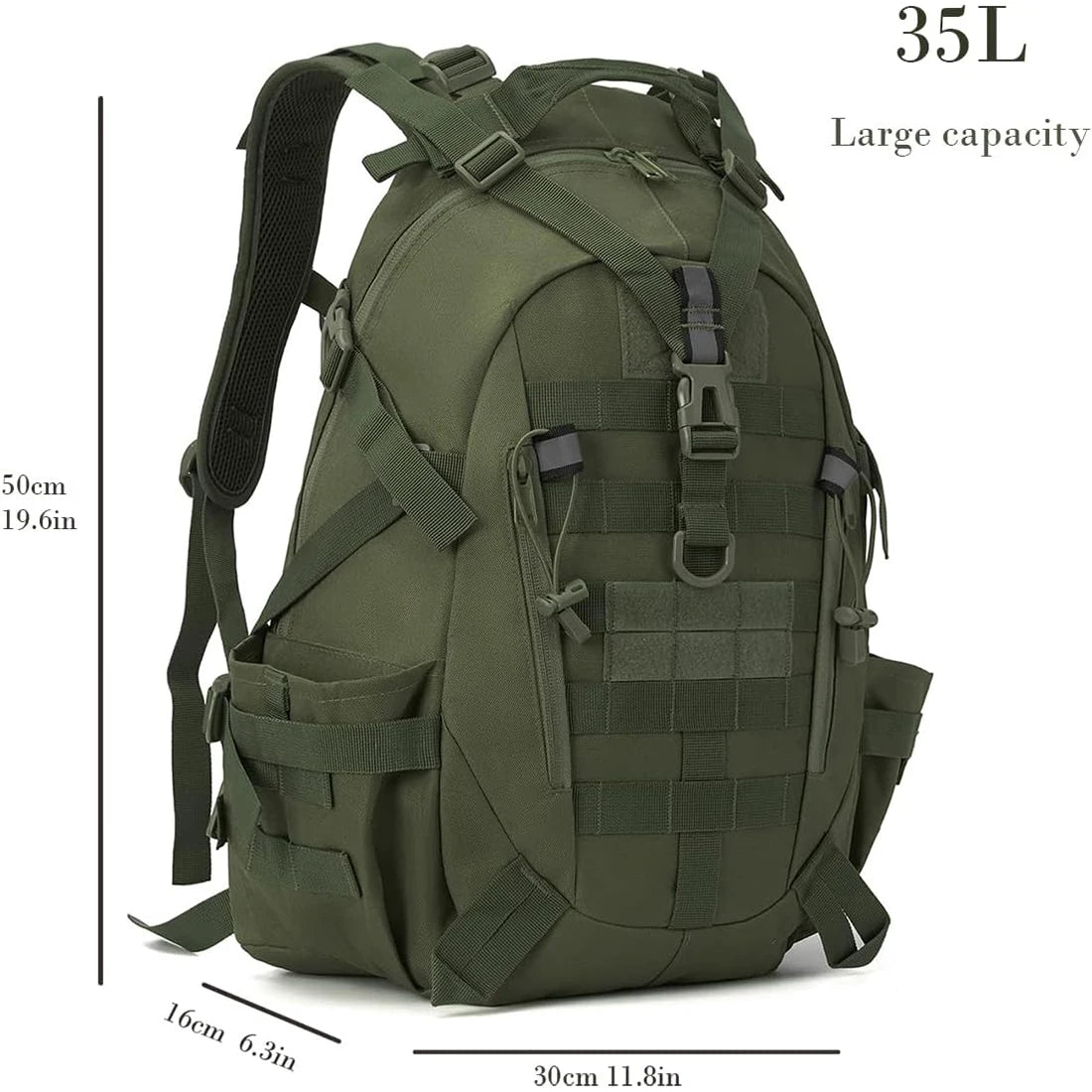 40L Tactical Backpack – MOLLE Hiking & Survival Bag
