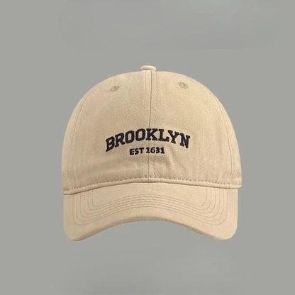 Korean Letter Embroidered Baseball Cap – Unisex Adjustable