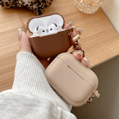 Silicone AirPods Case with Cute Cat Heart Keychain