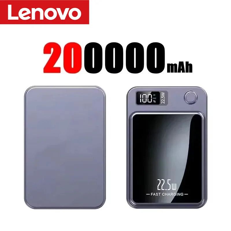 Lenovo Magnetic Wireless Power Bank 22.5W Fast Charging 50000–200000mAh