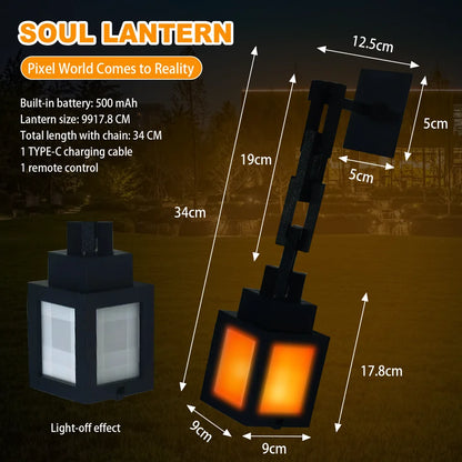 Pixel Lantern LED Night Light – 16 Color Changing Wall Lamp