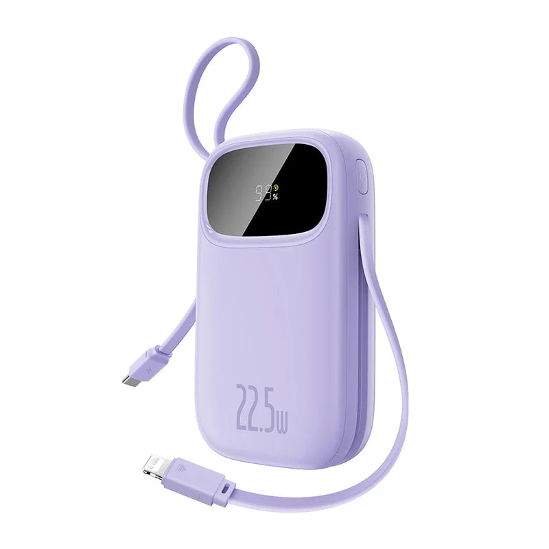 Baseus 22.5W Power Bank with Built-in USB-C & Lightning Cables 10000/20000mAh