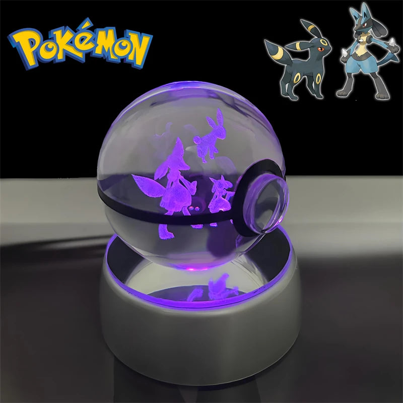 Pokémon 3D Crystal Poké Ball Night Light with LED Base