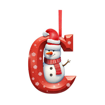Acrylic Letter Christmas Tree Ornament – All 26 Letters