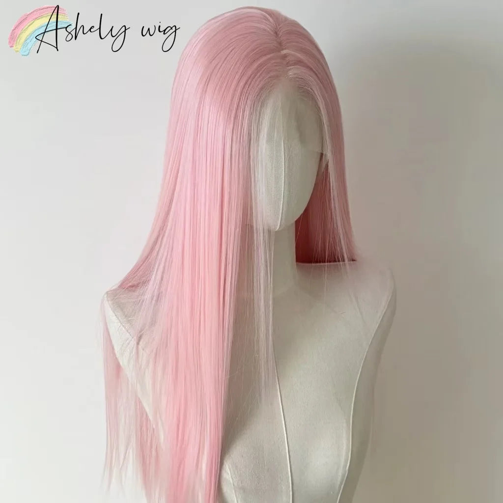 13x4 Lace Front Wig – 26 Inch Long Straight Synthetic Wig for Women