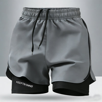 Men's 2-in-1 Running Shorts – Quick Dry Gym Shorts