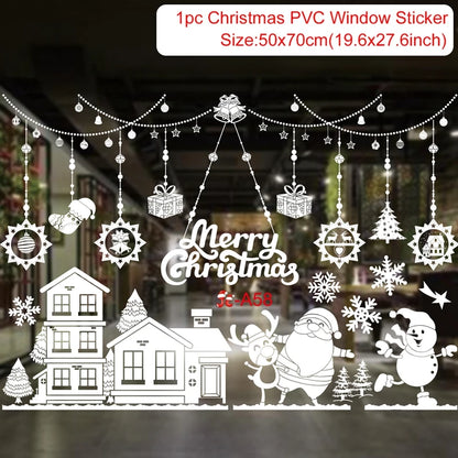 Christmas Wall & Window Sticker – PVC Holiday Decal for Home & Kids Room