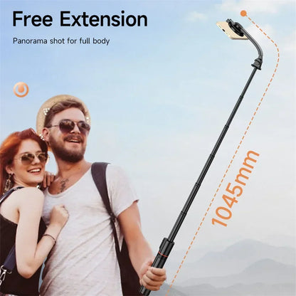 Magnetic Selfie Stick Tripod – MagSafe Compatible, Bluetooth Remote for iPhone